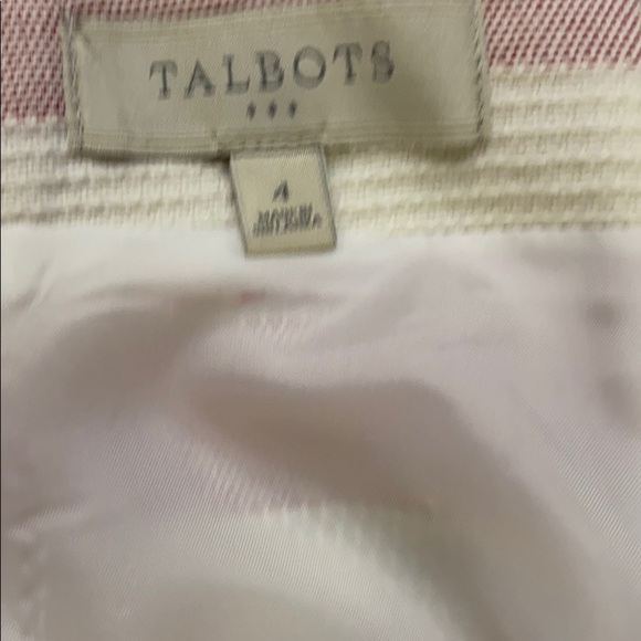 Talbots Pink & Cream Cotton Skirt - Picture 3 of 3
